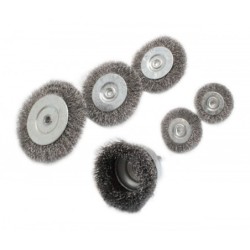 6 db acélkefe készlet rúddal