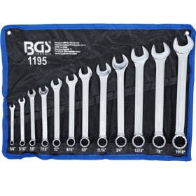 Csillag villáskulcs készlet coll méretek 12 darabos