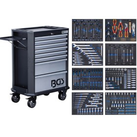 Professzionális szekrény 8 fiókkal, szerszámokkal