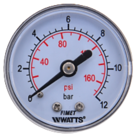 Nyomásmérő 40 mm hátsó csatlakozással