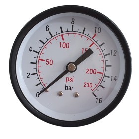 Nyomásmérő hátsó csatlakozással 16 bar Manometru cu racord posterior 20 bar