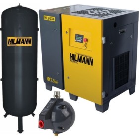 HILMANN csomag Csavarkompresszor 7,5 kW - 10 bar, 500 literes légtartály és automata szelep