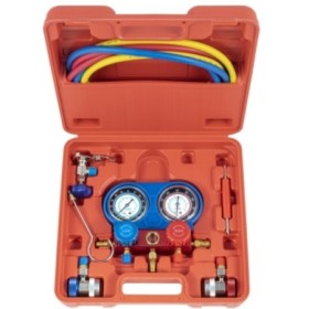 Készlet nyomásmérőkkel a légkondicionáló nyomásának ellenőrzéséhez