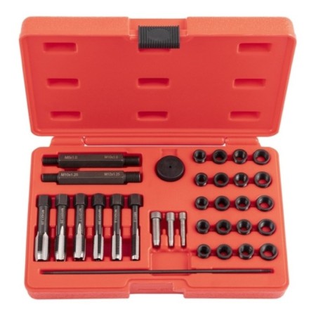 Készlet a hengerfejben a gyújtógyertyák meneteinek cseréjéhez