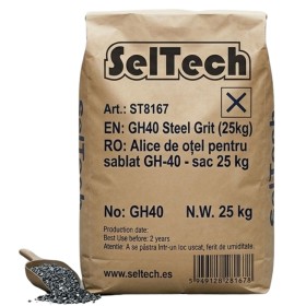 Acél homokszóró gyöngyök GH-40 – 25 kg-os zsák