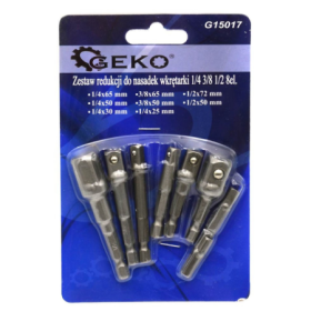 1/4, 3/8, 1/2 8 darabos adapterkészlet, fúróhoz