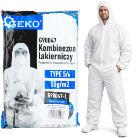 Kapucnis festőoverál, 55 g/m², 5/6 típus – L méret