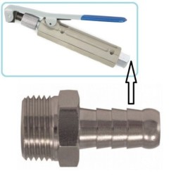 Csatlakozás 3/8 külső menettel és 13 mm-es csappal