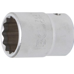 Rövid tizenkétszögletű dugókulcs 3/4"- 27 mm