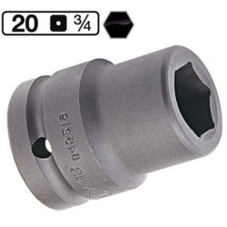 Rövid légkulcsfej 17 mm-es, 3/4"