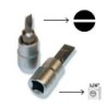 Lapos fejű bit és adapter 1/4 méretű- 4 mm-es négyzettel