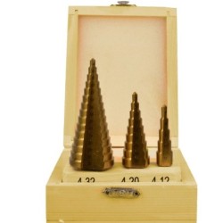 HSS TiN kúpos fúrószár készlet 3db