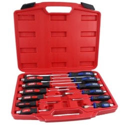 SelTech Professzionális csavarhúzó készlet- ütköző- lapos és kereszt