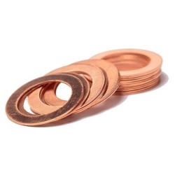 10 db M6 x 10 x 1 mm-es réz alátét készlet dízel befecskendezőkhöz